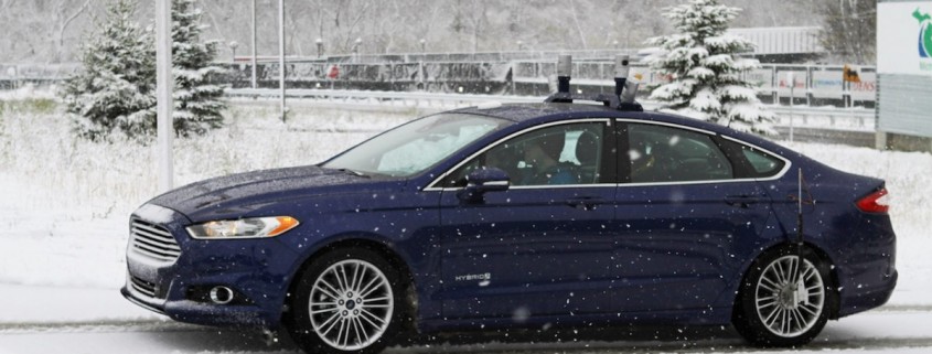 Ford-driverless-test-car-in-snow