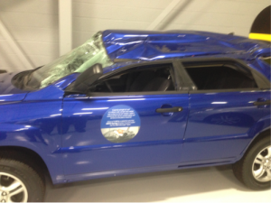 Results of roof crush test